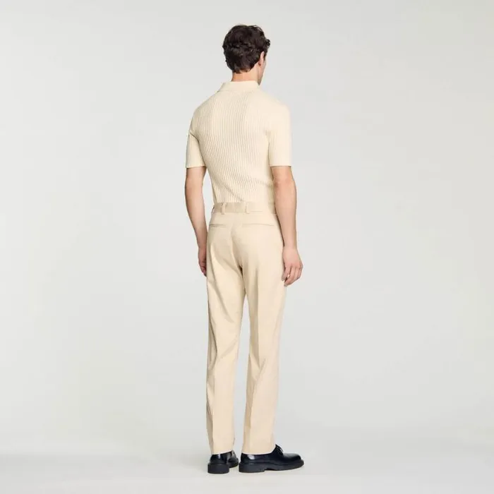 Men Pants and Shorts SANDRO Straightleg Chinos Ficelle