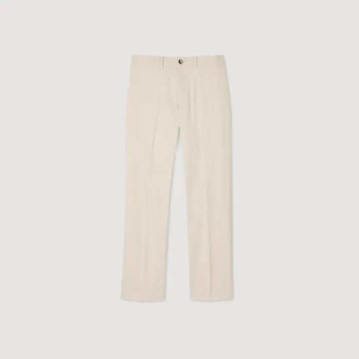 Men Pants and Shorts SANDRO Straightleg Chinos Ficelle