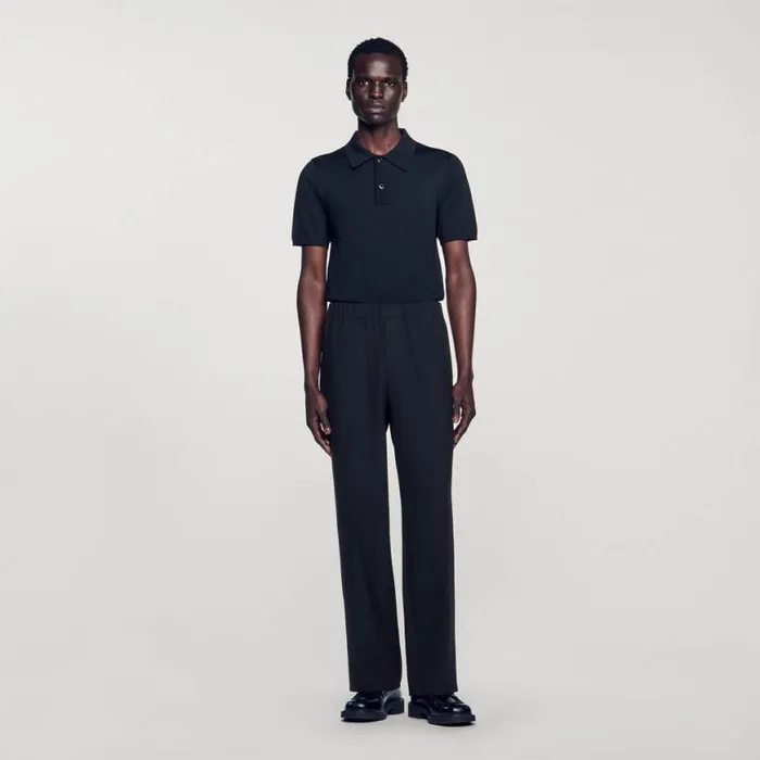 Men Pants and Shorts SANDRO Wideleg Pants Black