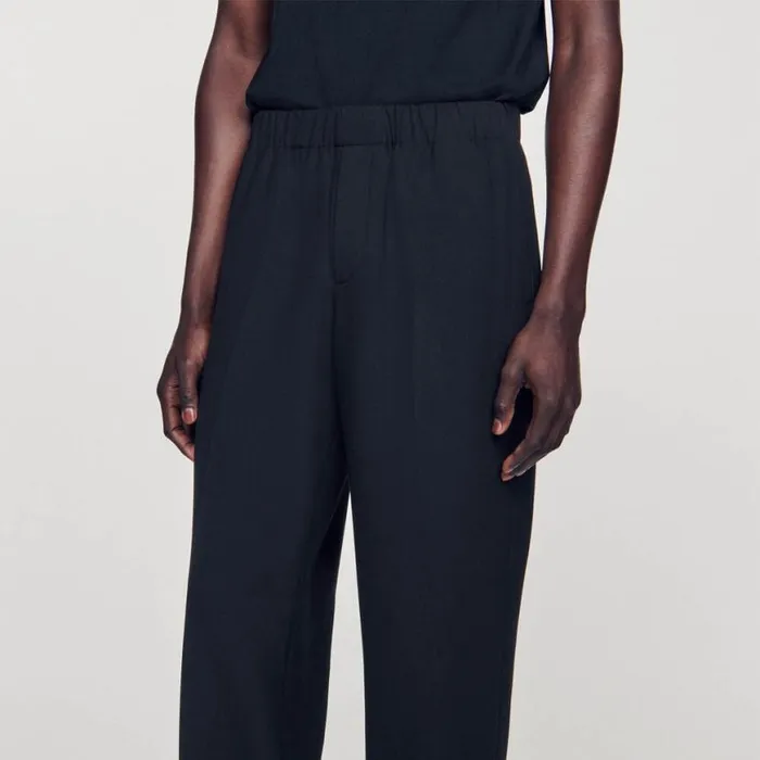 Men Pants and Shorts SANDRO Wideleg Pants Black
