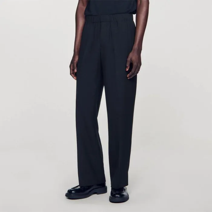 Men Pants and Shorts SANDRO Wideleg Pants Black