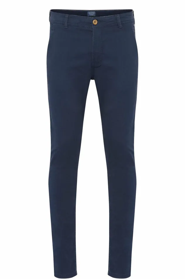 Men Pants Blend Pants Casual Navy