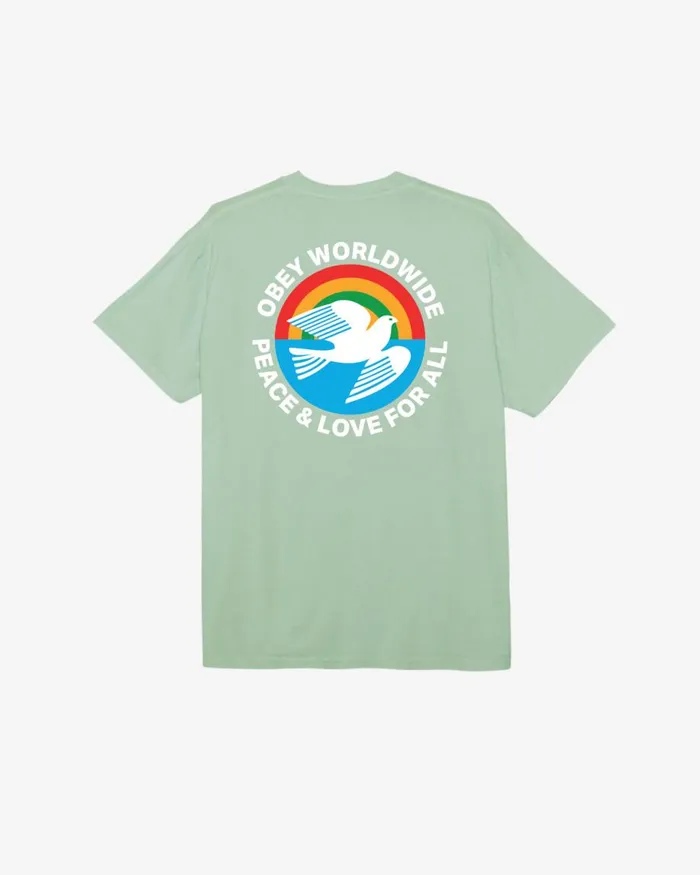 Men PEACE and LOVE FOR ALL PIGMENT TSHIRT Pigment Surf Spray OBEY Clothing TSHIRTS Men PEACE and LOVE FOR ALL PIGMENT TSHIRT Pigment Surf Spray OBEY Clothing TSHIRTS