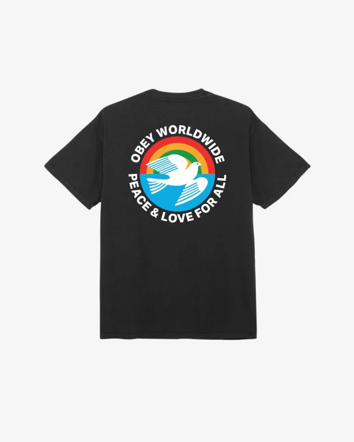 Men PEACE and LOVE FOR ALL PIGMENT TSHIRT Pigment Surf Spray OBEY Clothing TSHIRTS Men PEACE and LOVE FOR ALL PIGMENT TSHIRT Pigment Surf Spray OBEY Clothing TSHIRTS