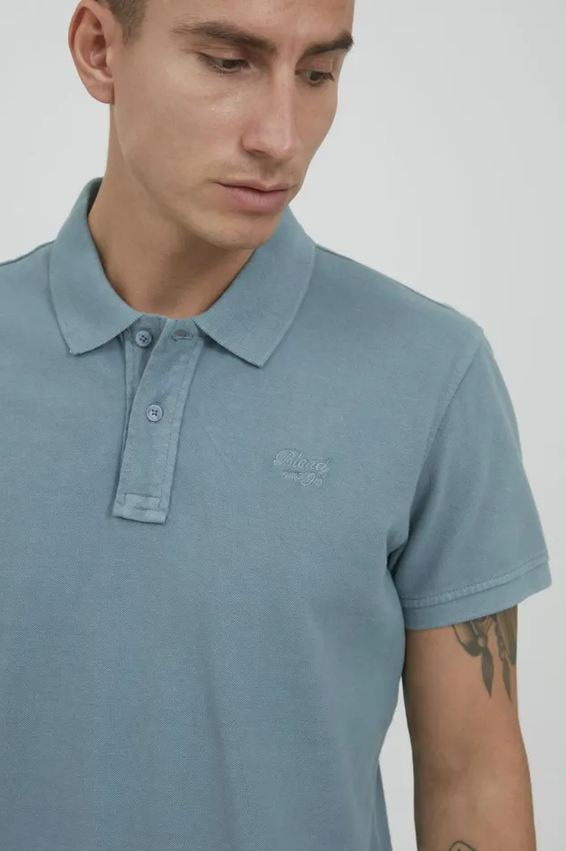 Men Polos Blend Polo Shirt Bluestone
