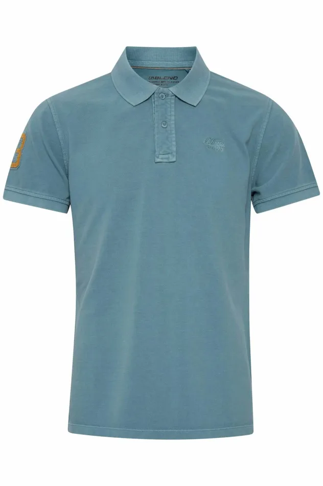 Men Polos Blend Polo Shirt Bluestone