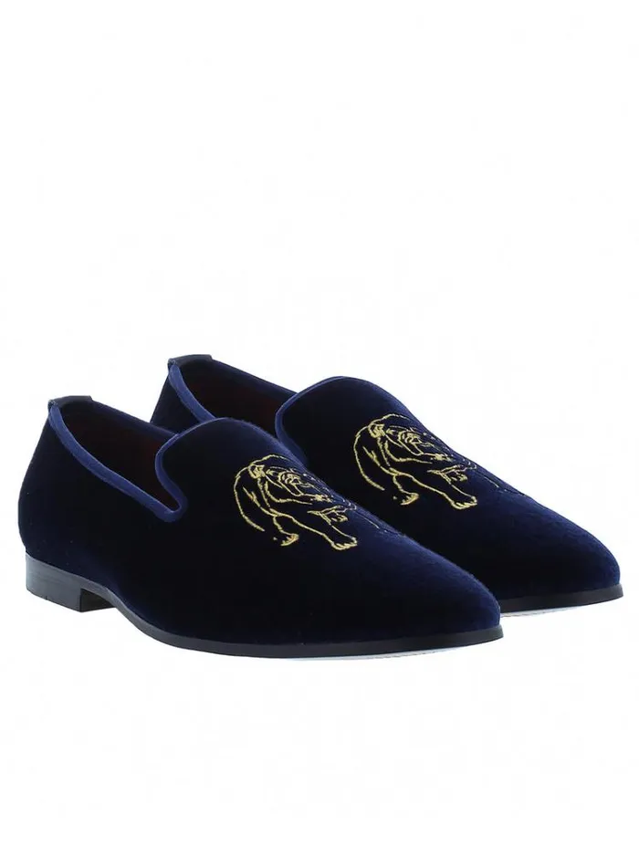 Men REISMAN SMOKING SLIPPER Navy Robert Graham Shoes