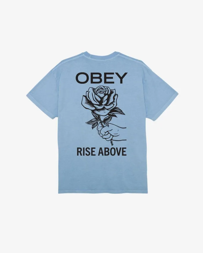 Men RISE ABOVE ROSE PIGMENT TSHIRT Pigment Peach Parfait OBEY Clothing TSHIRTS