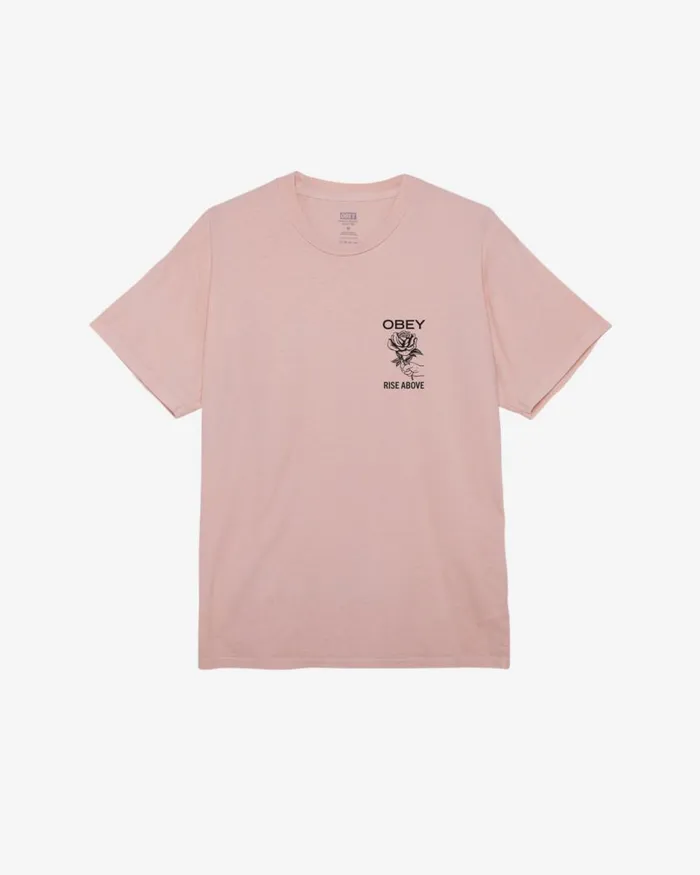 Men RISE ABOVE ROSE PIGMENT TSHIRT Pigment Peach Parfait OBEY Clothing TSHIRTS