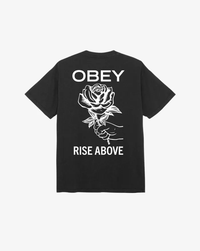 Men RISE ABOVE ROSE PIGMENT TSHIRT Pigment Peach Parfait OBEY Clothing TSHIRTS
