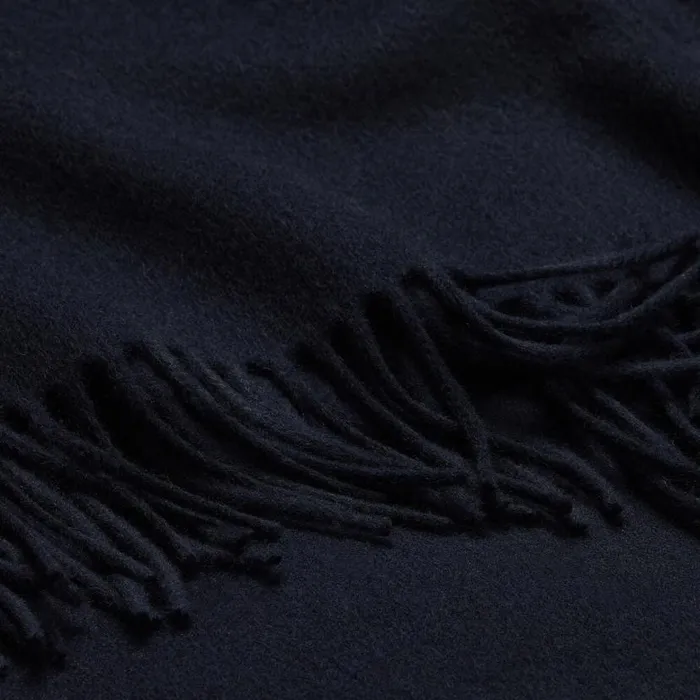 Men Scarves SANDRO Wool And Cashmere Scarf Navy Blue