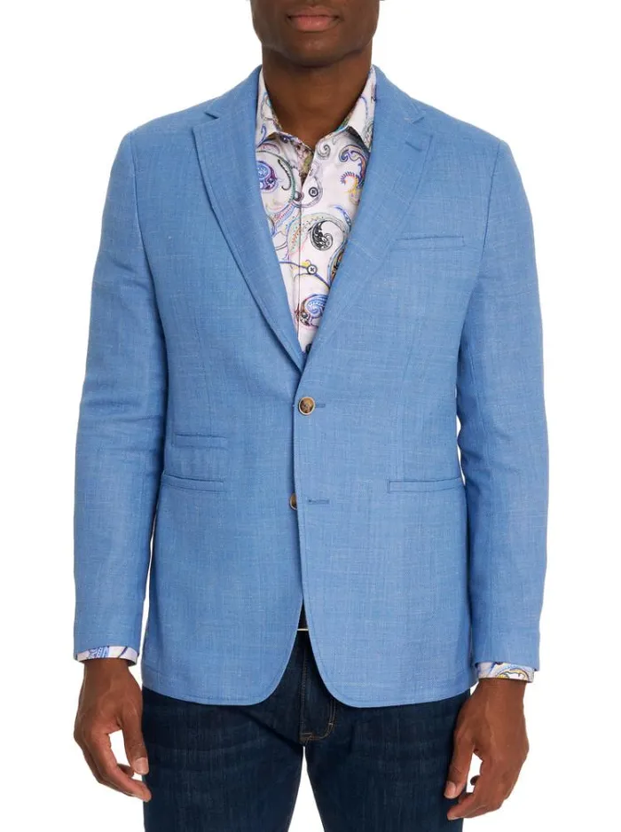 Men SHEEDY BLAZER LONG FIT Light Blue Robert Graham Blazers