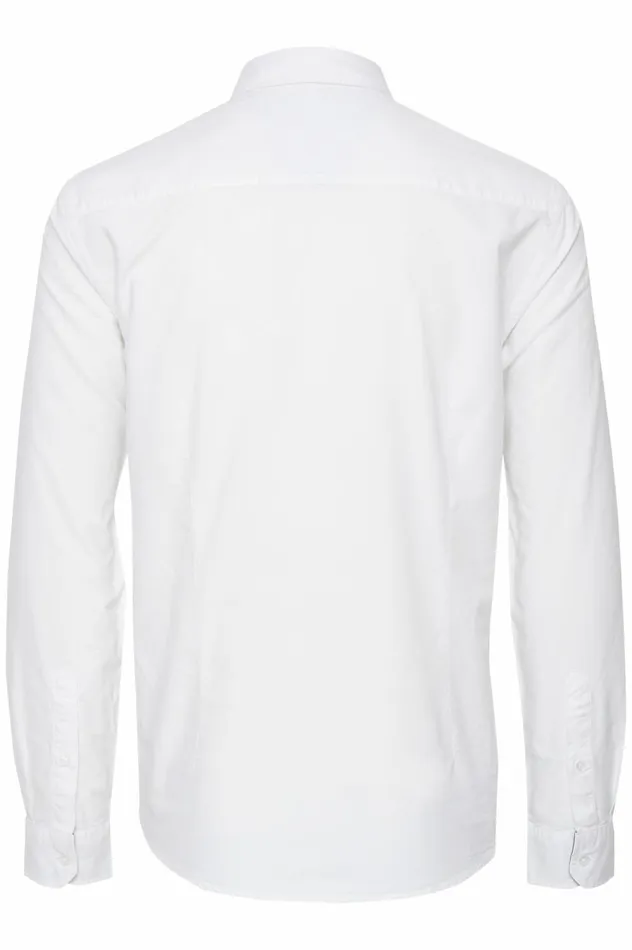 Men Shirts Blend Long Sleeved Shirt White