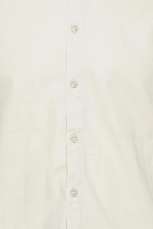 Men Shirts Blend Shirt With Short Sleev Oyster Gray