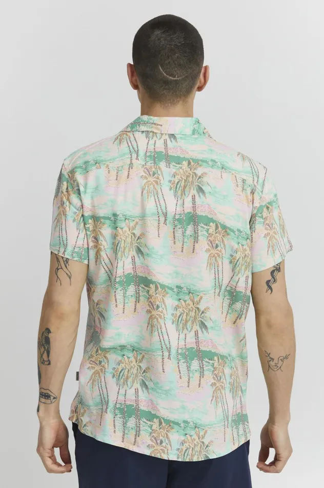 Men Shirts Blend Short Sleeved Shirt Feldspar