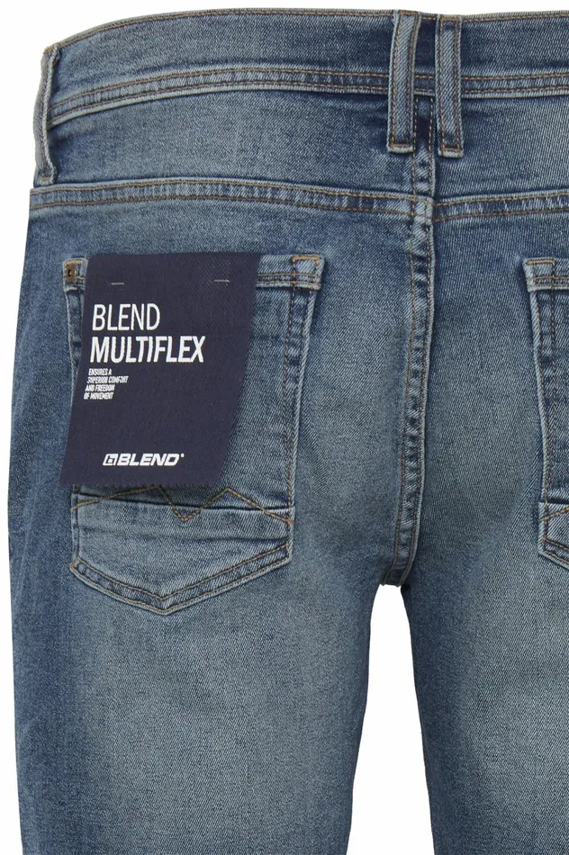 Men Shorts Blend Denim Shorts Denim Middle Blue