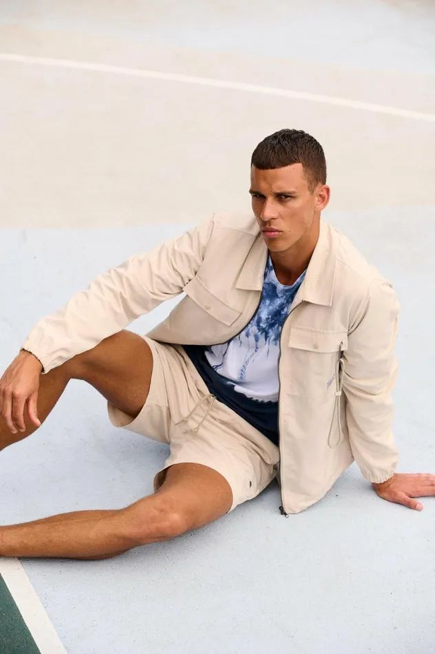 Men Shorts Blend Shorts Casual Oyster Gray