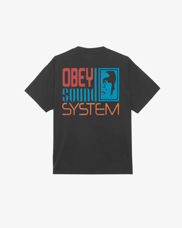 Men SOUND SYSTEM HEAVYWEIGHT TSHIRT White OBEY Clothing TSHIRTS
