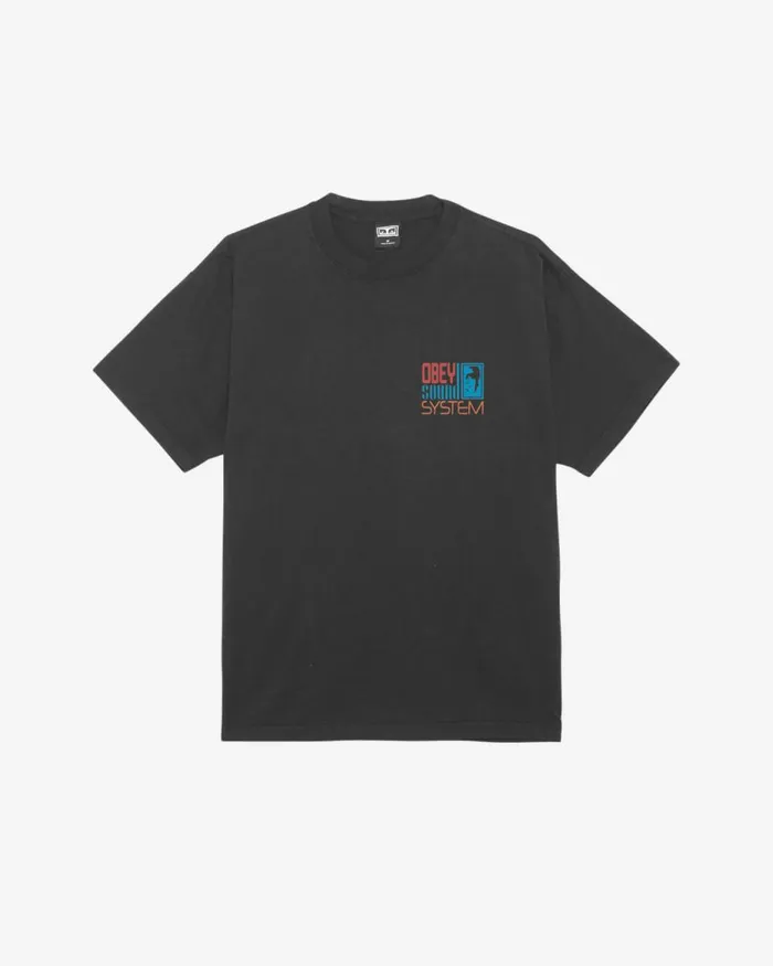 Men SOUND SYSTEM HEAVYWEIGHT TSHIRT White OBEY Clothing TSHIRTS