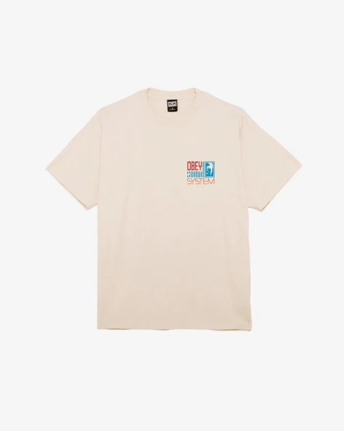 Men SOUND SYSTEM HEAVYWEIGHT TSHIRT White OBEY Clothing TSHIRTS