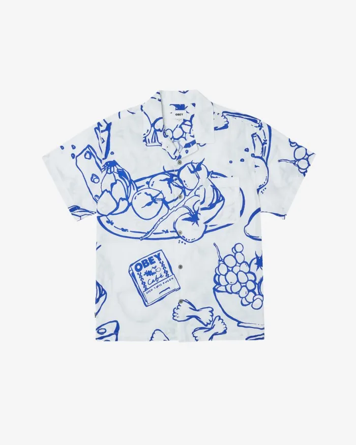 Men STILL LIFE SS SHIRT Black Multi OBEY Clothing TOPS