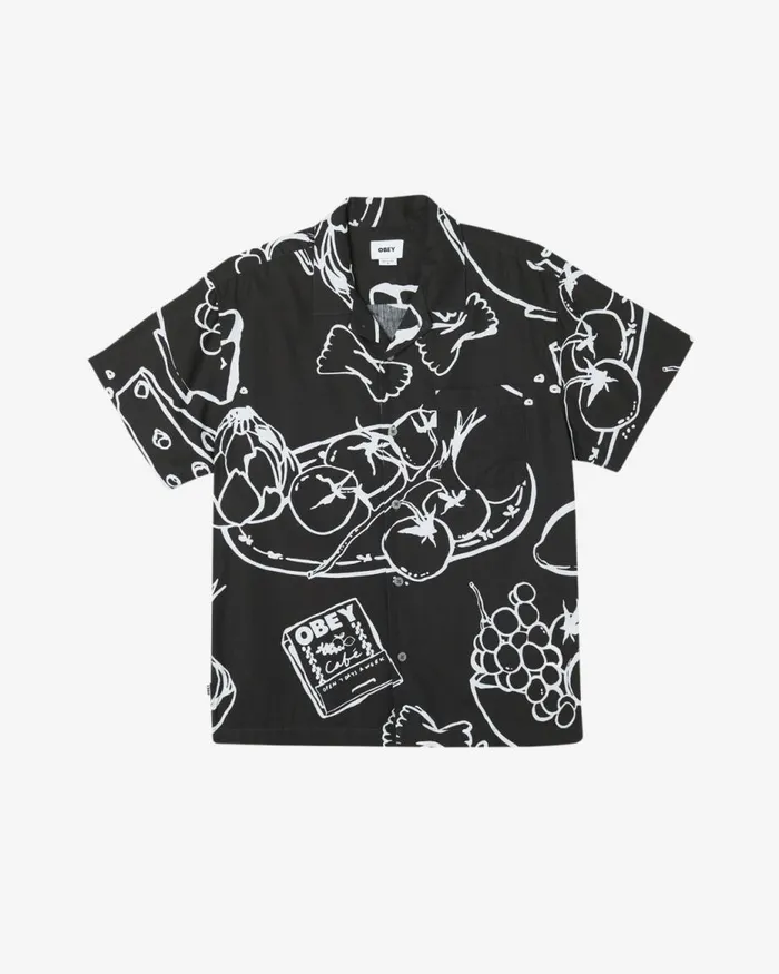 Men STILL LIFE SS SHIRT Black Multi OBEY Clothing TOPS