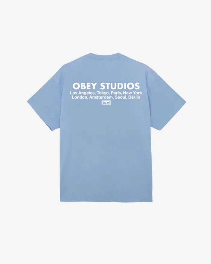 Men STUDIOS EYE HEAVYWEIGHT TSHIRT White OBEY Clothing TSHIRTS
