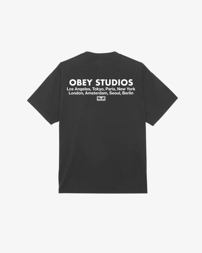 Men STUDIOS EYE HEAVYWEIGHT TSHIRT White OBEY Clothing TSHIRTS