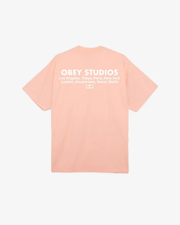 Men STUDIOS EYE HEAVYWEIGHT TSHIRT White OBEY Clothing TSHIRTS