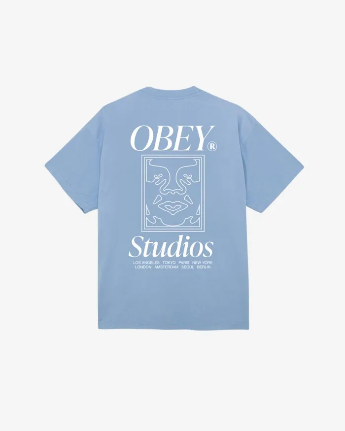 Men STUDIOS ICON HEAVYWEIGHT TSHIRT White OBEY Clothing TSHIRTS