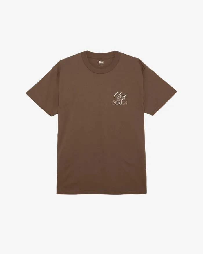 Men STUDIOS WORLDWIDE CLASSIC TSHIRT White OBEY Clothing TSHIRTS