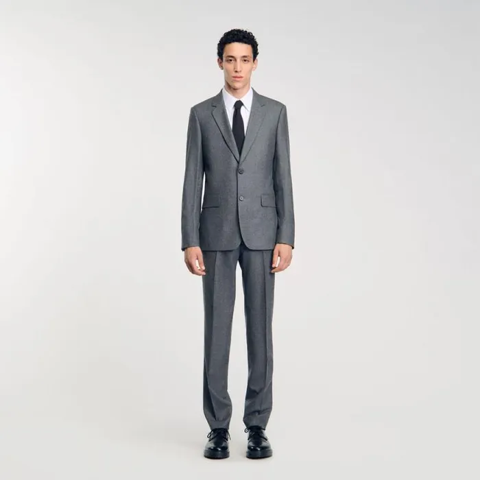 Men Suits and Blazers SANDRO Suit Jacket Grey