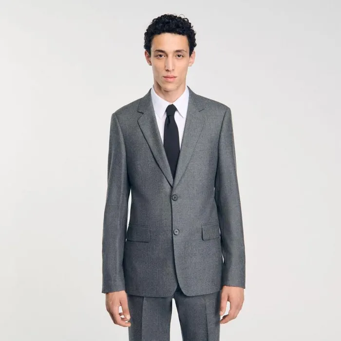 Men Suits and Blazers SANDRO Suit Jacket Grey