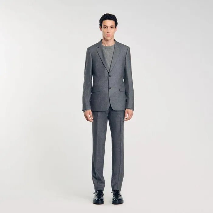 Men Suits and Blazers SANDRO Suit Jacket Grey
