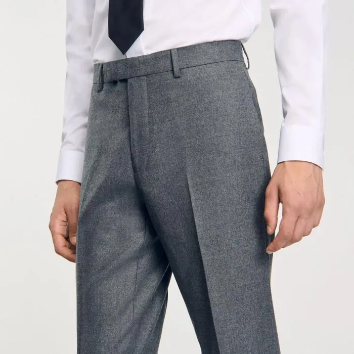 Men Suits and Blazers SANDRO Suit Trousers Grey