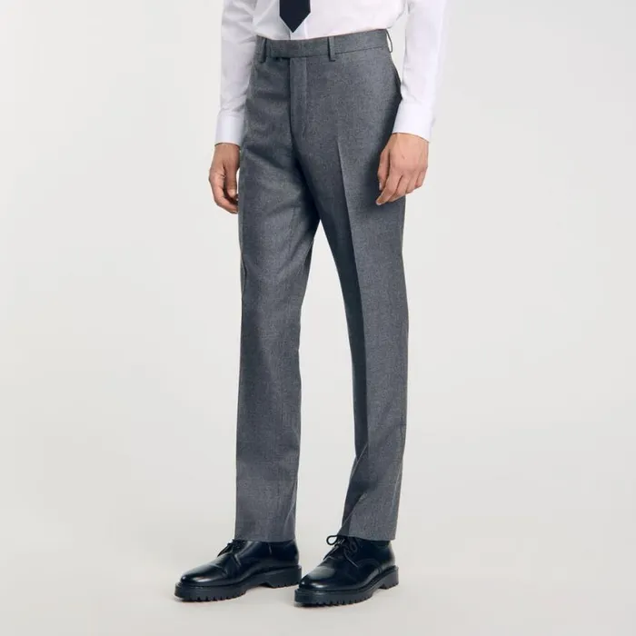 Men Suits and Blazers SANDRO Suit Trousers Grey