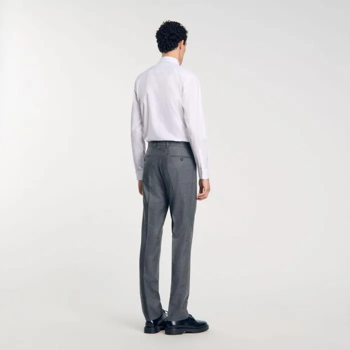 Men Suits and Blazers SANDRO Suit Trousers Grey