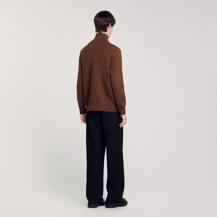 Men Sweaters and Cardigans SANDRO HalfZip Sweater Caramel