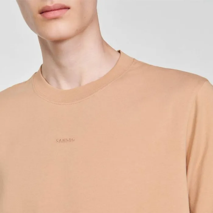 Men Tshirts and Polos SANDRO Shortsleeved Tshirt Light Brown