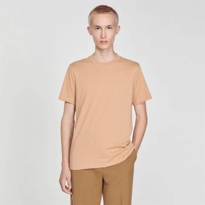 Men Tshirts and Polos SANDRO Shortsleeved Tshirt Light Brown