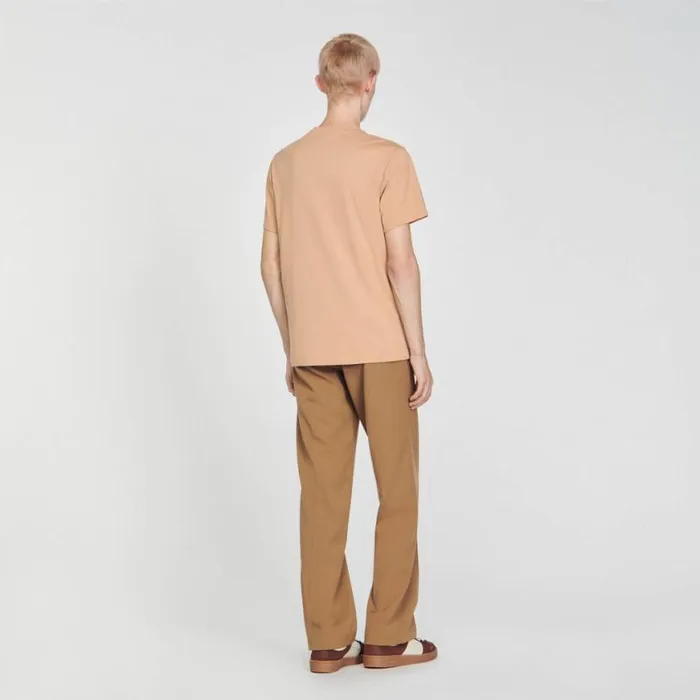 Men Tshirts and Polos SANDRO Shortsleeved Tshirt Light Brown