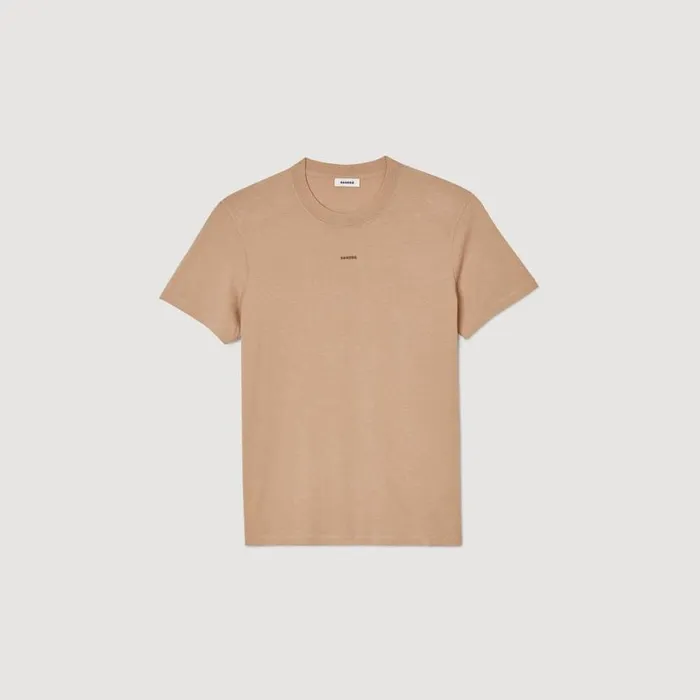 Men Tshirts and Polos SANDRO Shortsleeved Tshirt Light Brown