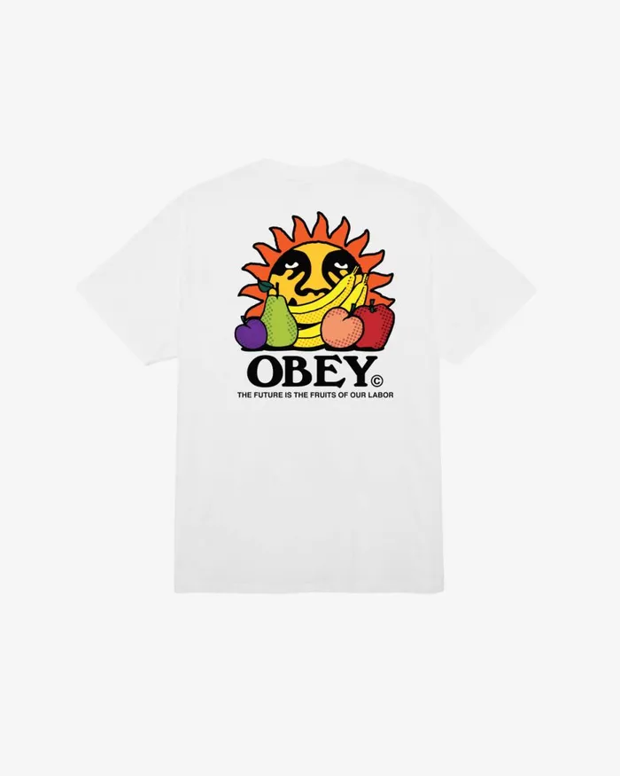 Men THE FUTURE IS THE FUITS OF OUR LABOR CLASSIC TSHIRT Black OBEY Clothing TSHIRTS Men THE FUTURE IS THE FUITS OF OUR LABOR CLASSIC TSHIRT Black OBEY Clothing TSHIRTS