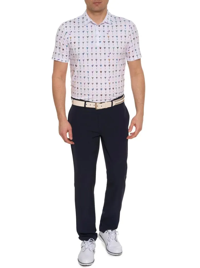Men THE MARTINI PERFORMANCE POLO Light Blue Robert Graham Polos and TShirts