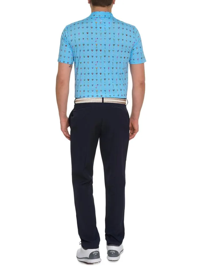 Men THE MARTINI PERFORMANCE POLO Light Blue Robert Graham Polos and TShirts