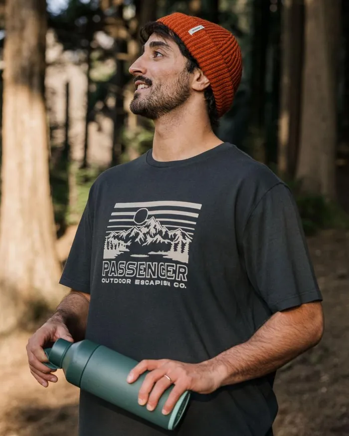 Men Tops Passenger Alp Recycled Cotton TShirt Black Black
