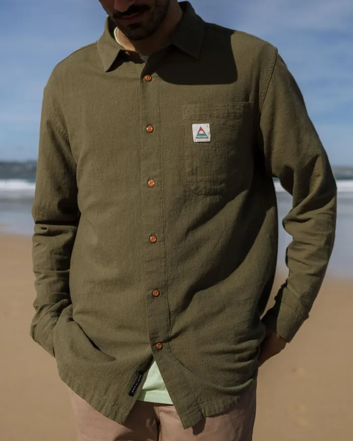 Men Tops Passenger Arica Textured Shirt Khaki Khaki