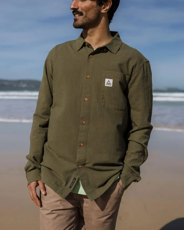 Men Tops Passenger Arica Textured Shirt Khaki Khaki