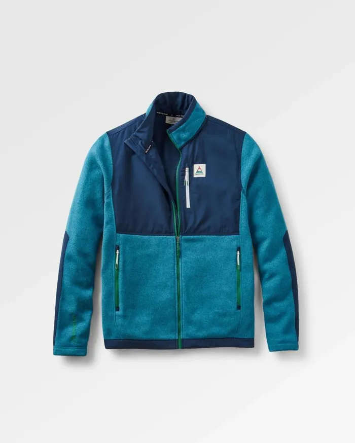 Men Tops Passenger Backroads Recycled Polartec Fleece Blue Steel Marl Blue Steel Marl