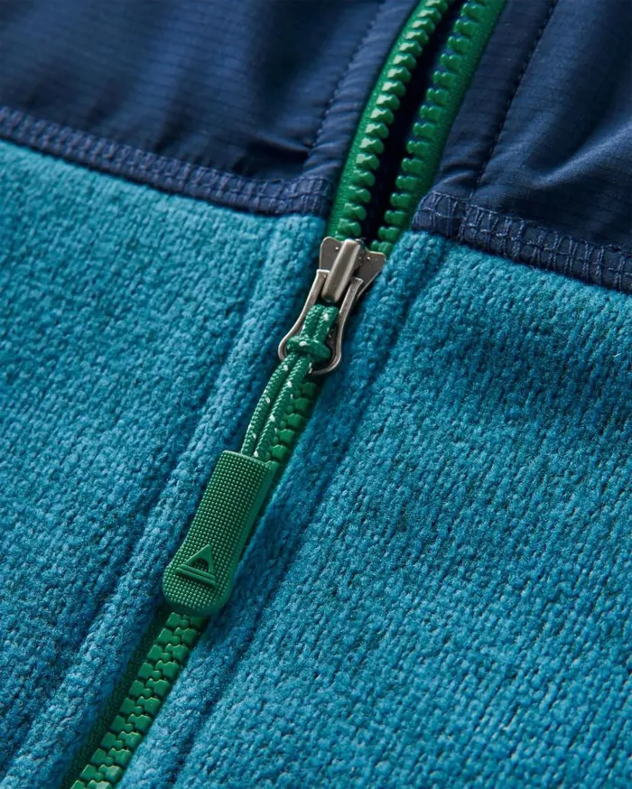 Men Tops Passenger Backroads Recycled Polartec Fleece Blue Steel Marl Blue Steel Marl